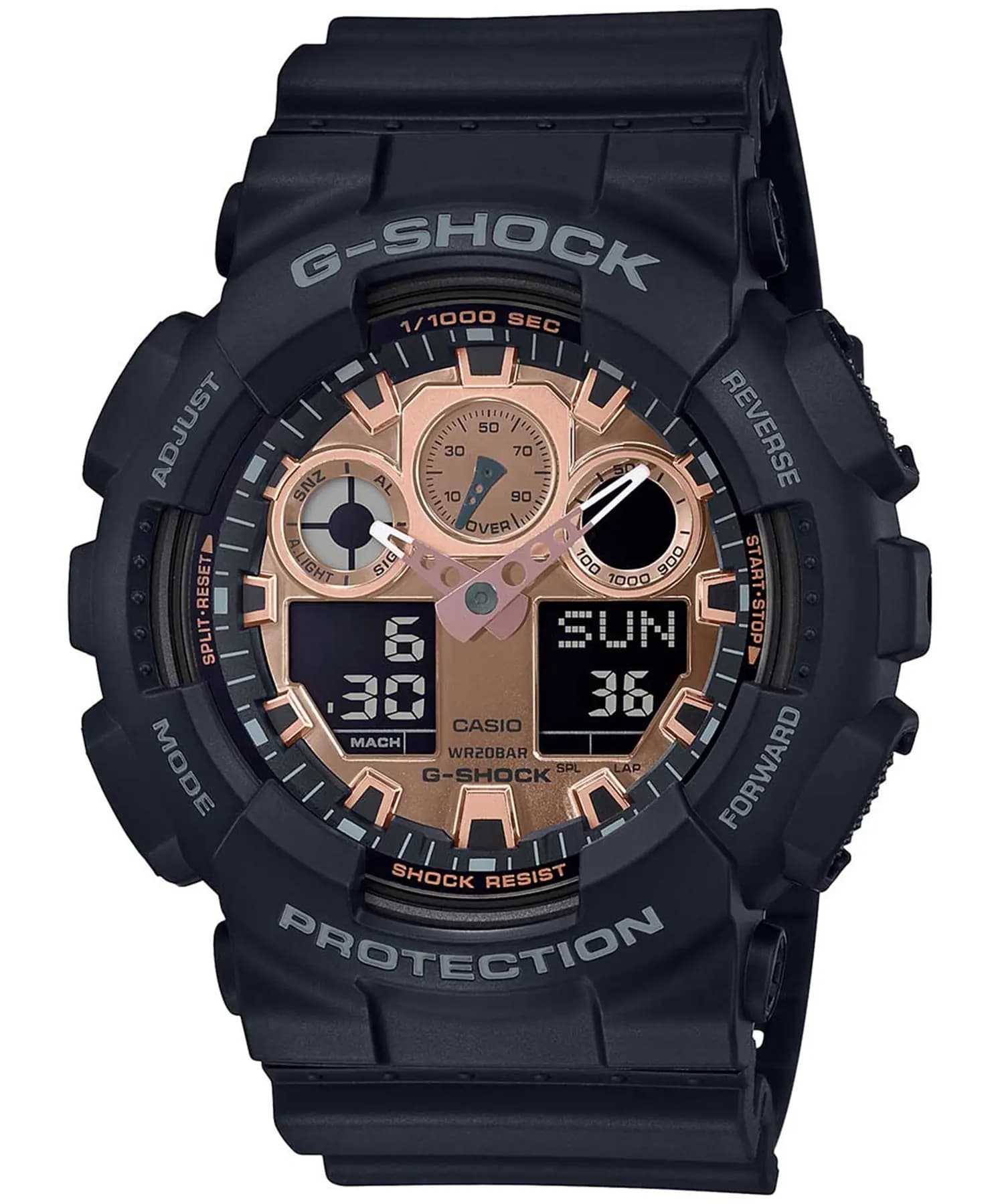 ساعت مچی مردانه اصل کاسیو (casio) زیرمجموعه جی شاک مدل GA-100MMC-1ADR
