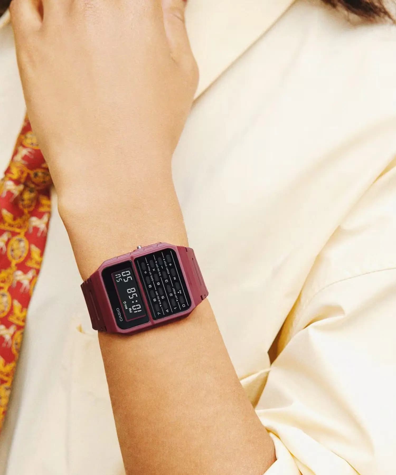 ساعت مچی مردانه و زنانه اصل کاسیو (casio) زیرمجموعه استاندارد مدل CA-53WF-4BDF — تصویر ۵