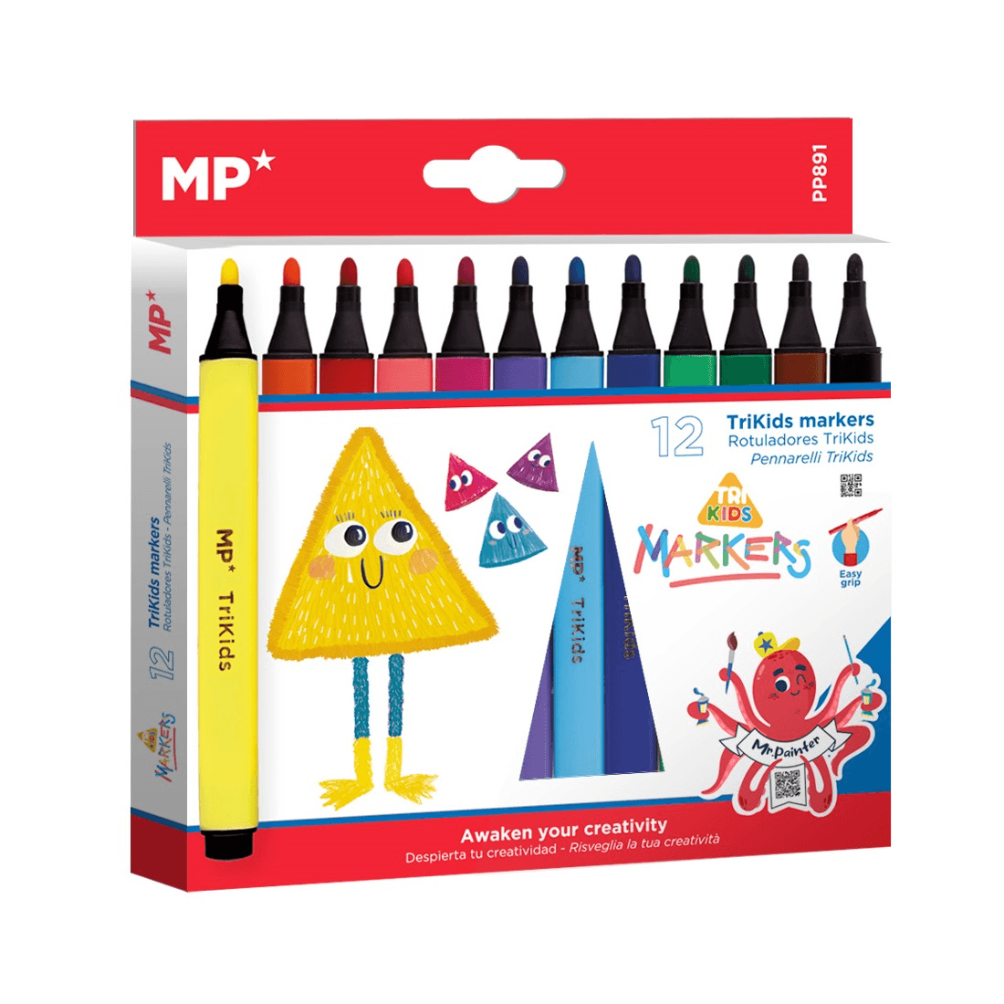ماژیک رنگ آمیزی 12 رنگ PP891 ام پی MP