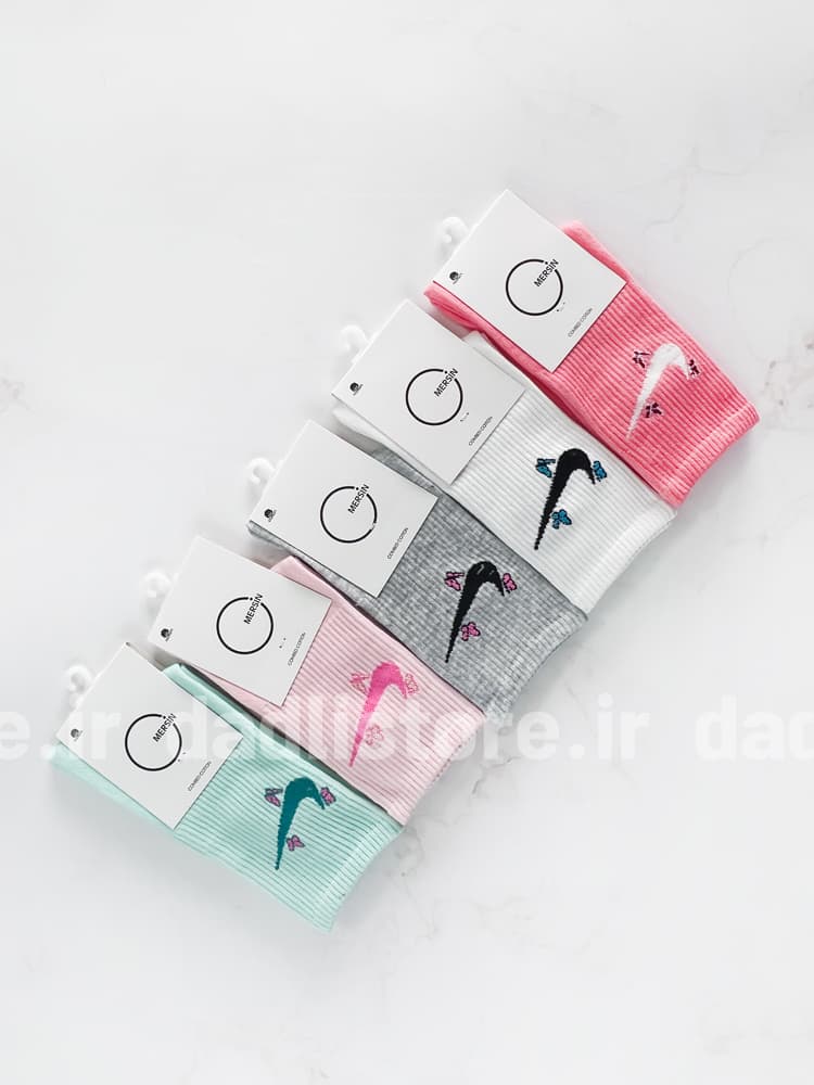 جوراب ساقدار نخ پنبه فانتزی نایکی Nike