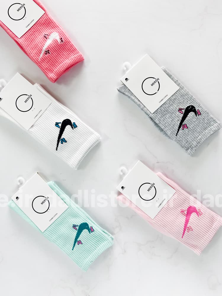 جوراب ساقدار نخ پنبه فانتزی نایکی Nike — تصویر ۲