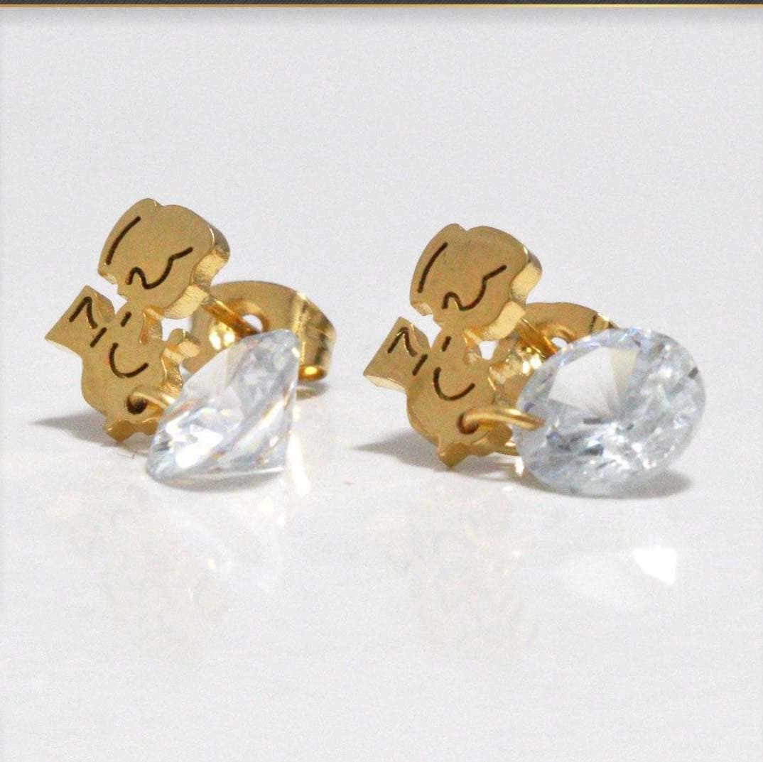 گوشواره میخی نگین دار عمده ba-n179