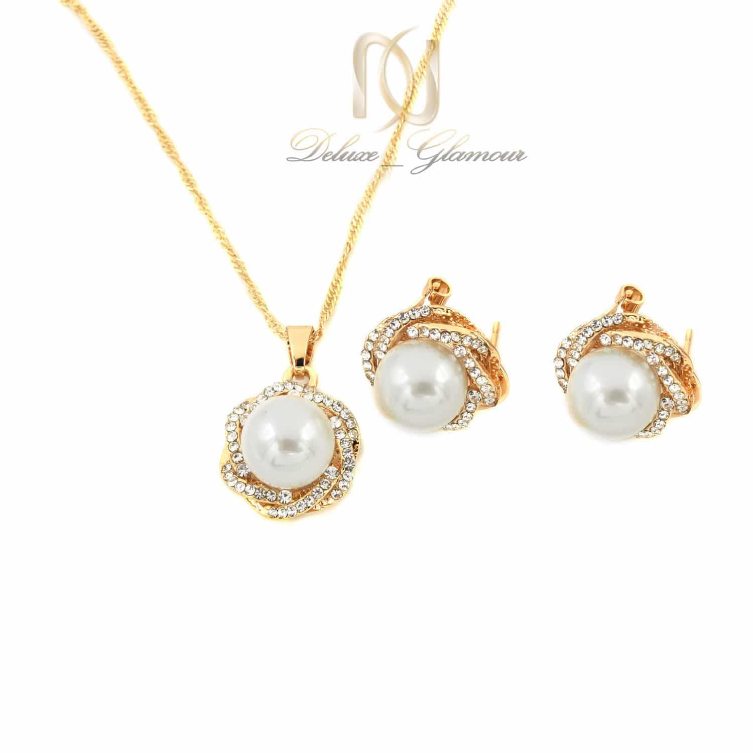 نیم ست مرواریدی زنانه استیل عمده wn-n155