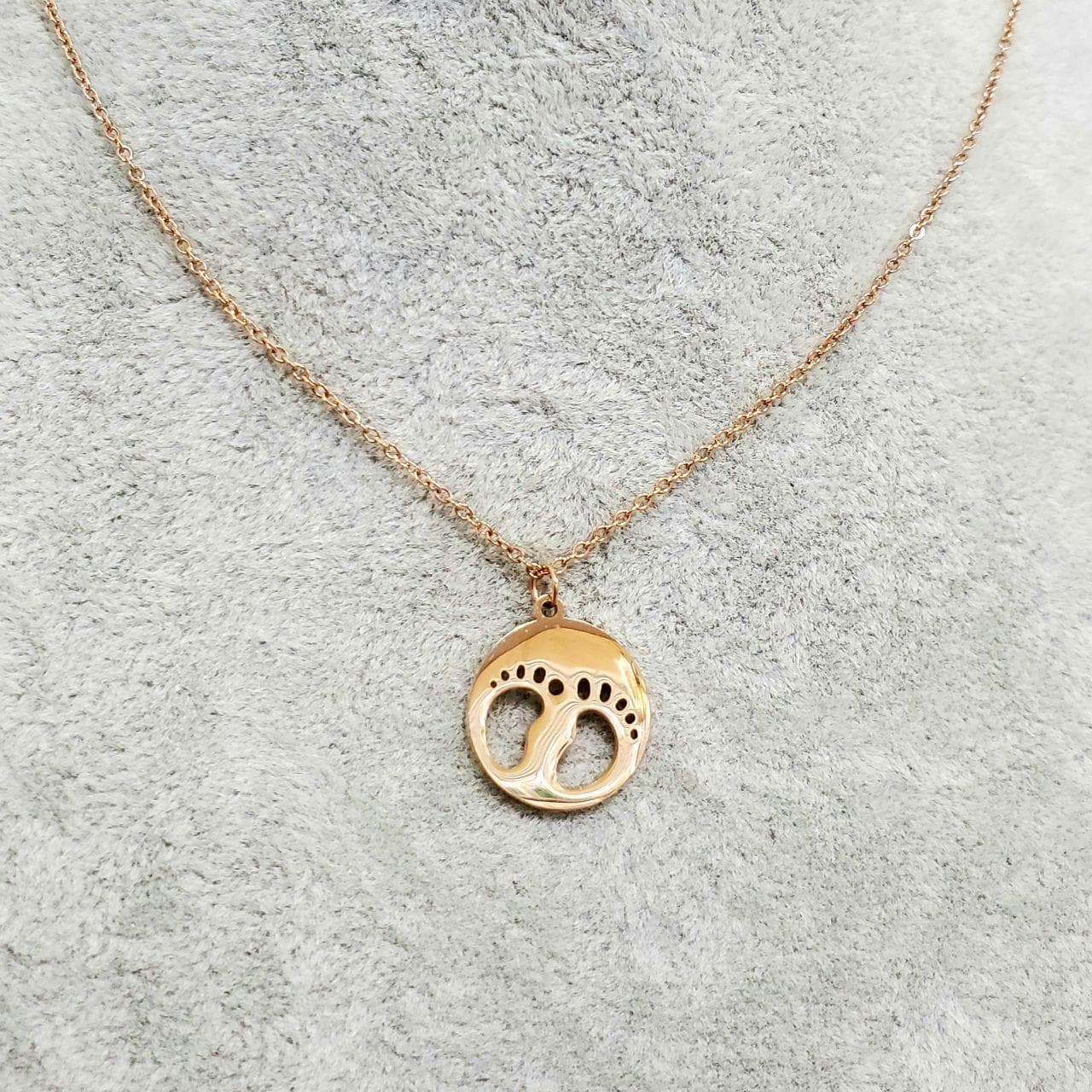 گردنبند دخترانه عمده طرح ردپا ba-n164