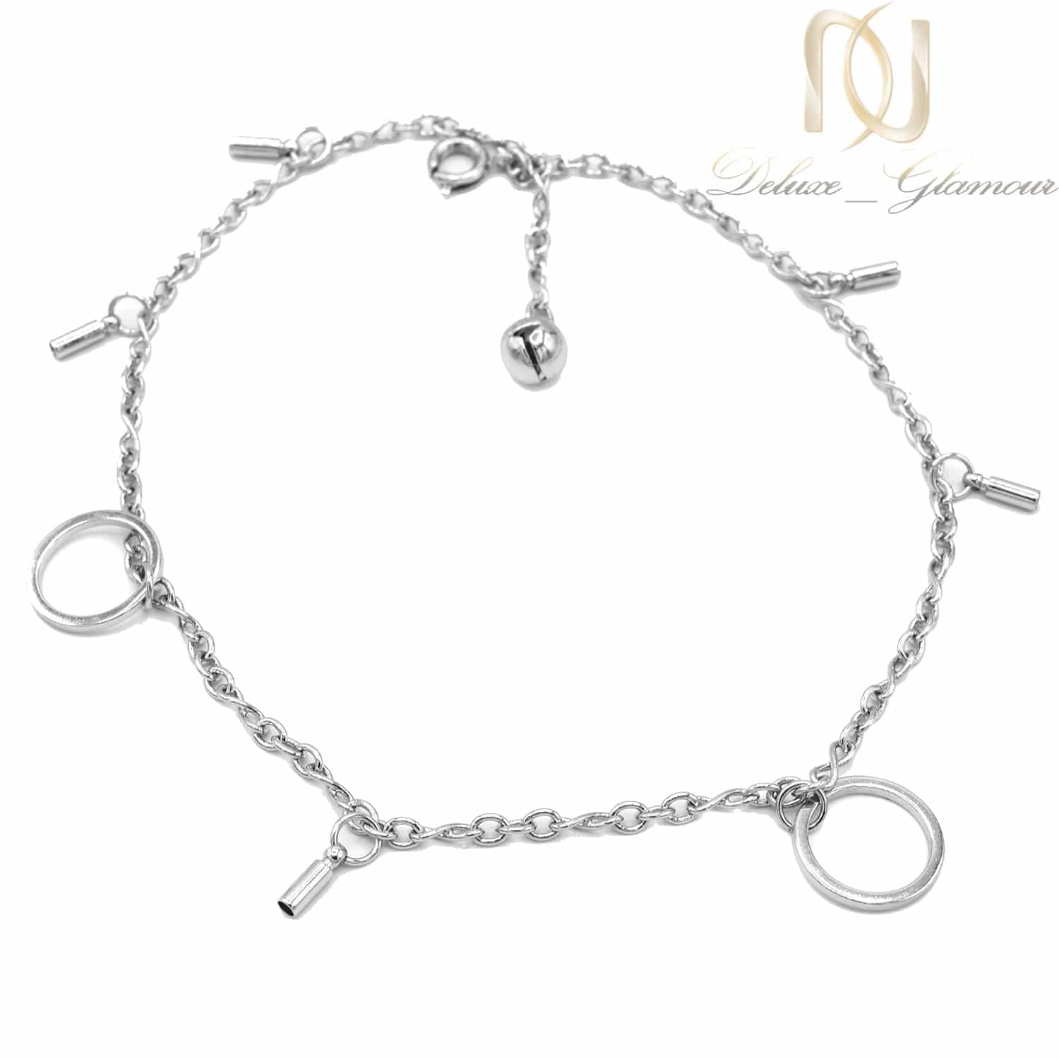 خلخال استیل آویزدار نقره ای pa-n151