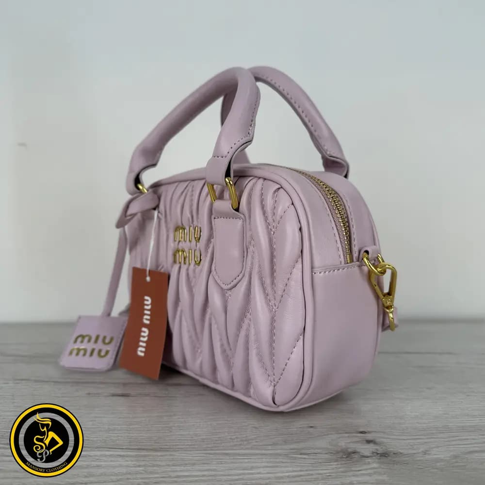 کیف مخملی زنانه برند میو میو (miu miu) سایز کوچک — تصویر ۸