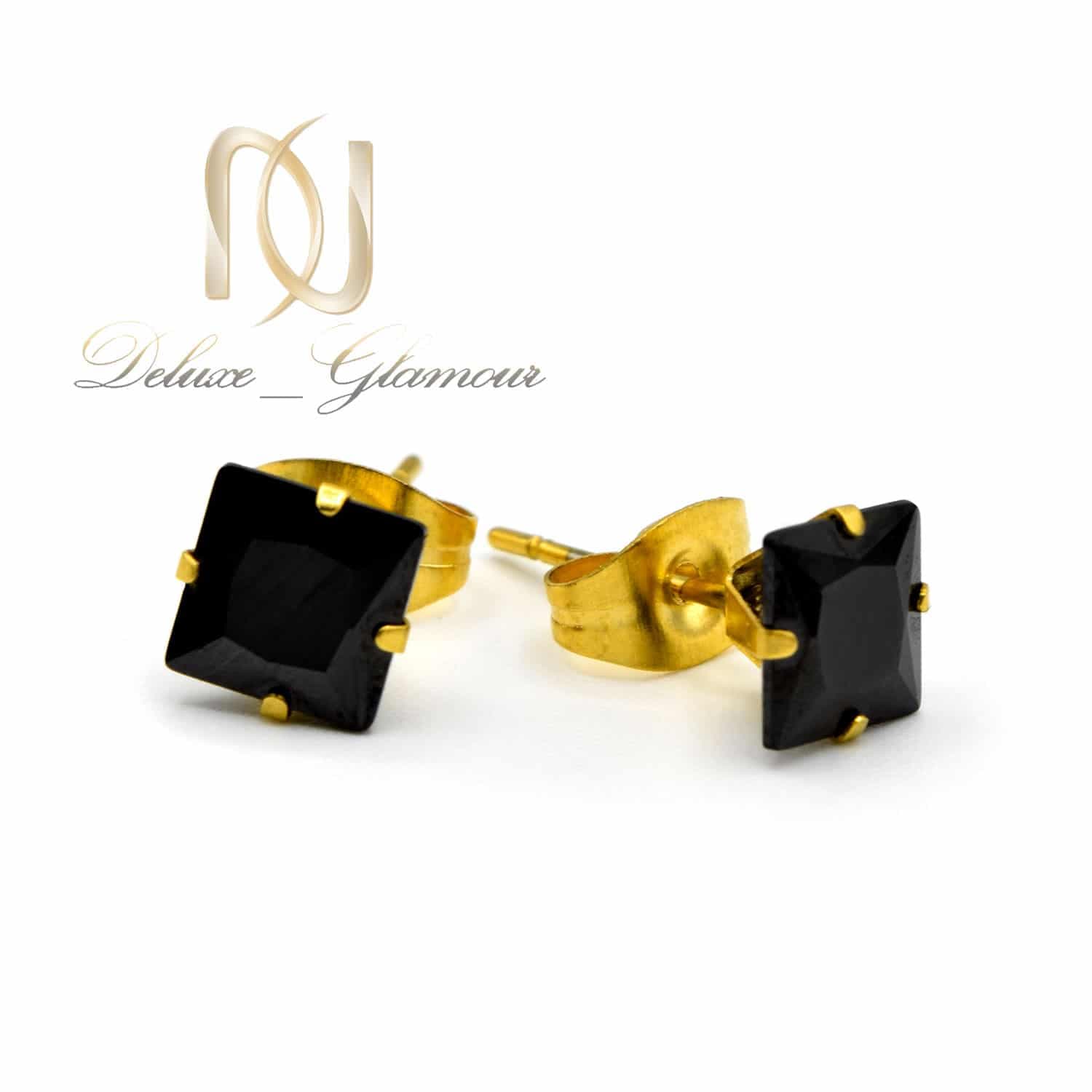 گوشواره میخی مشکی استیل er-n217