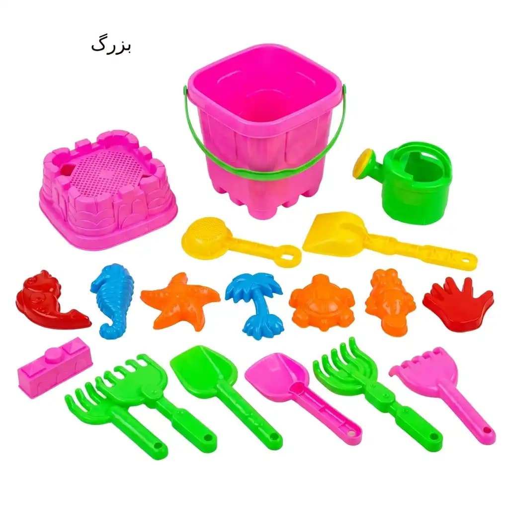ست سطل و ابزار شن‌بازی ساحلی درج (Dorj Toy) — تصویر ۹