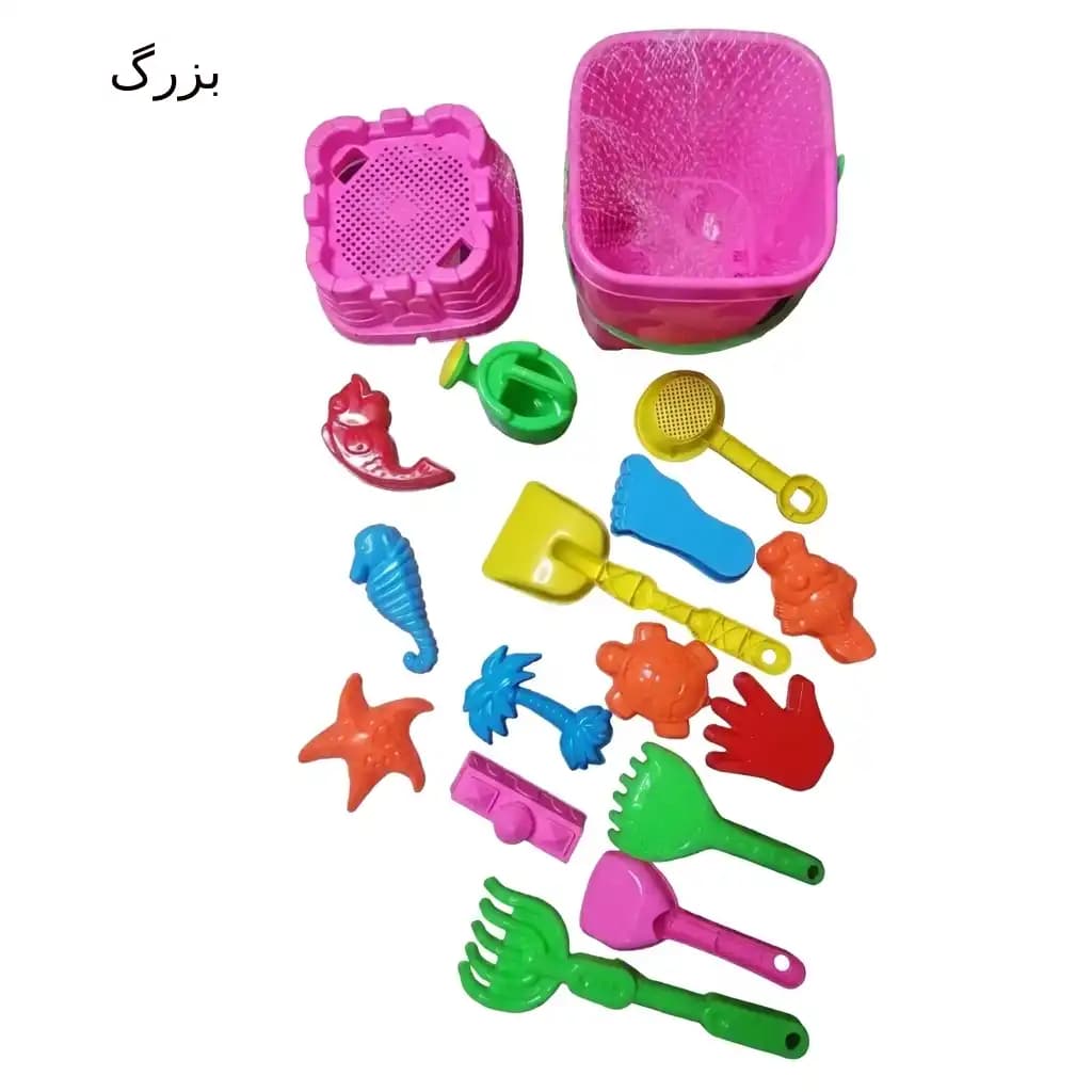 ست سطل و ابزار شن‌بازی ساحلی درج (Dorj Toy) — تصویر ۸