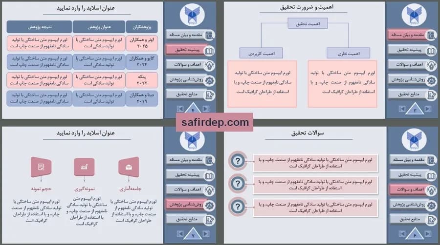 نمونه پاورپوینت پروپوزال دکتری دانشگاه آزاد