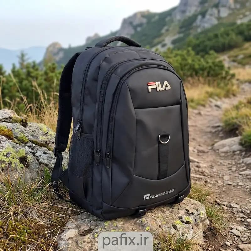 کوله‌ پشتی کوهنوردی FILA رنگ مشکی بزرگ و جادار کد 10268 — تصویر ۴