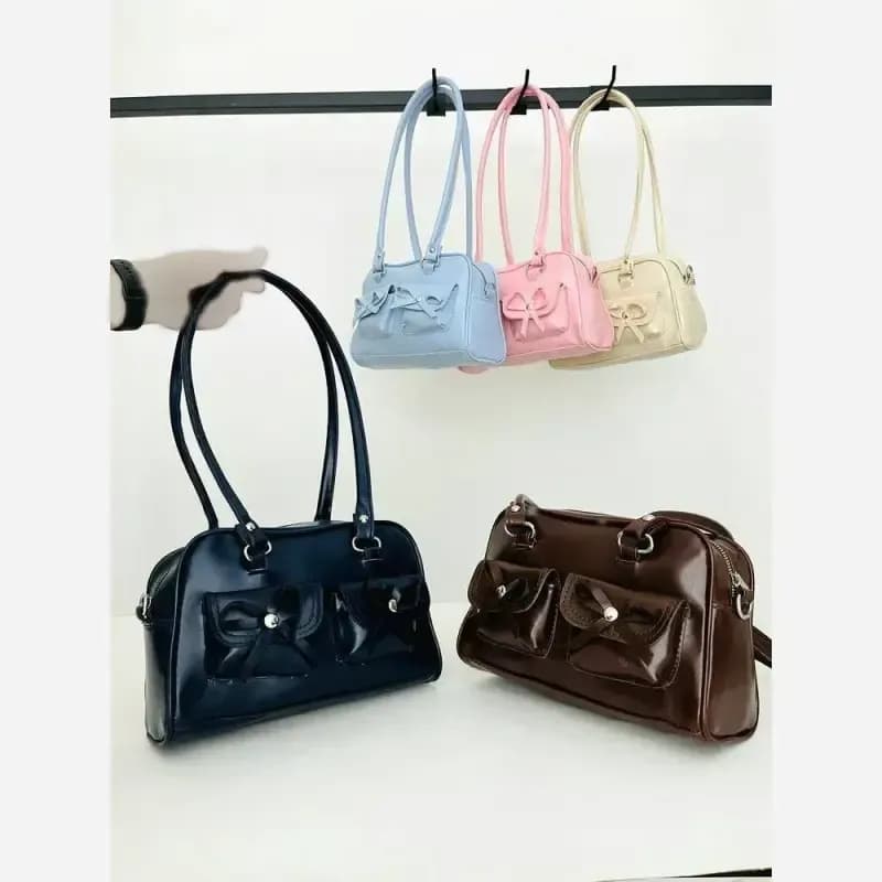 کیف دستی و جیبی زنانه مدل پاپیونی مارون سایز 25 در 15 رنگبندی متنوع — تصویر ۳