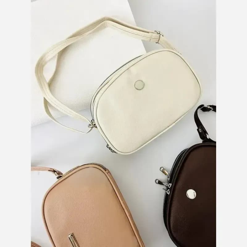 کیف سالی سه خونه دستی و دوشی زنانه سایز 22 در 15 رنگ بندی متنوع — تصویر ۲