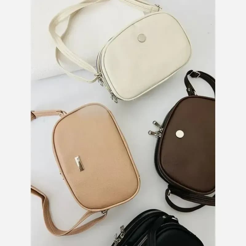 کیف سالی سه خونه دستی و دوشی زنانه سایز 22 در 15 رنگ بندی متنوع — تصویر ۴