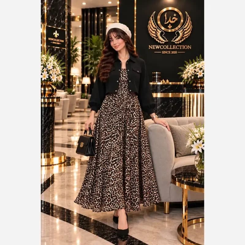 ست ساحلی و کت دیبا جنس زیره بوگاتی و رویه صوفیا سایز 38 تا 46 فری — تصویر ۸