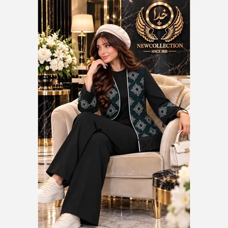ست سنتی پاییزه نانسی جنس سوپرمازراتی اعلا فری سایز 38 تا 46 — تصویر ۴