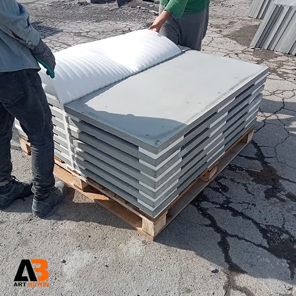 پنل بتن اکسپوز 120×60 ضخامت 4 سانت طوسی – اقتصادی الیافدار — تصویر ۳