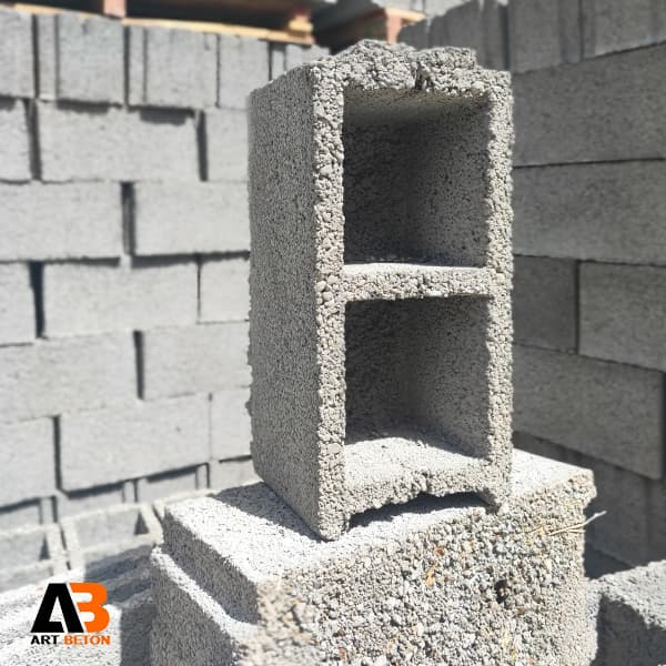 بلوک سیمانی عرض 20 سانتیمتر نر و ماده سنگین