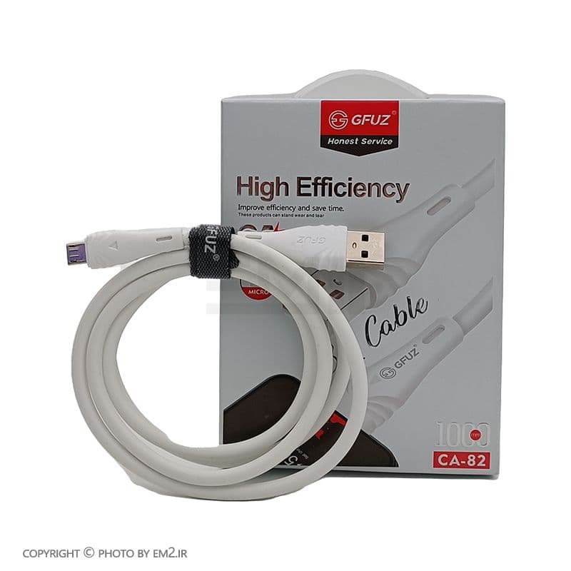 کابل MICRO فست GFUZ سیلیکونی مدل CA-82 اورجینال — تصویر ۲