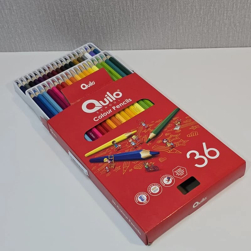 مداد رنگی 36 رنگ مقوایی با تراش کویلو Quilo کد 634159 — تصویر ۴