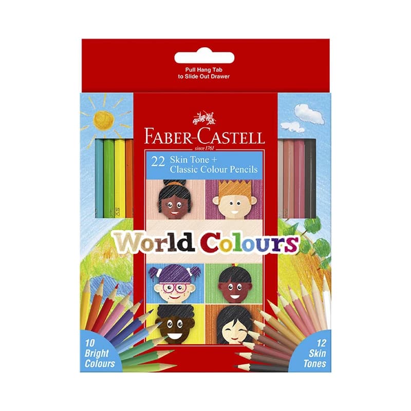 مداد رنگی 22 رنگ فابرکاستل FABER-CASTELL مخصوص رنگ پوست کد115803