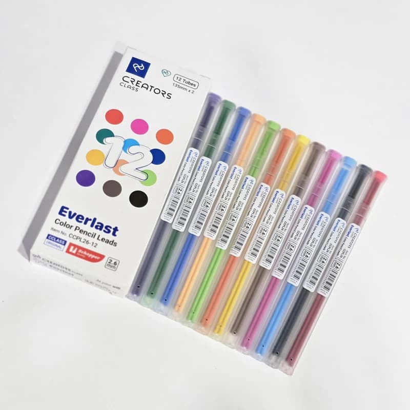 نوک مدادرنگی اتودی 12 رنگ سیکلاس C.CLASS سایز 2.6mm کد CCPL26 — تصویر ۲