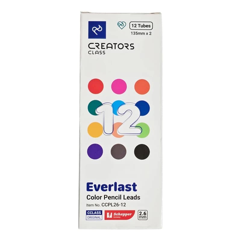 نوک مدادرنگی اتودی 12 رنگ سیکلاس C.CLASS سایز 2.6mm کد CCPL26