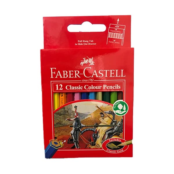 مداد رنگی 12 رنگ مقوایی کوتاه فابرکاستل FABER-CASTELL کد115851