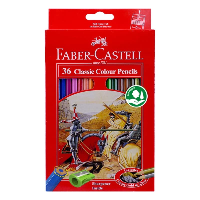 مداد رنگی 36 رنگ مقوایی فابرکاستل FABER-CASTELL کد 115856