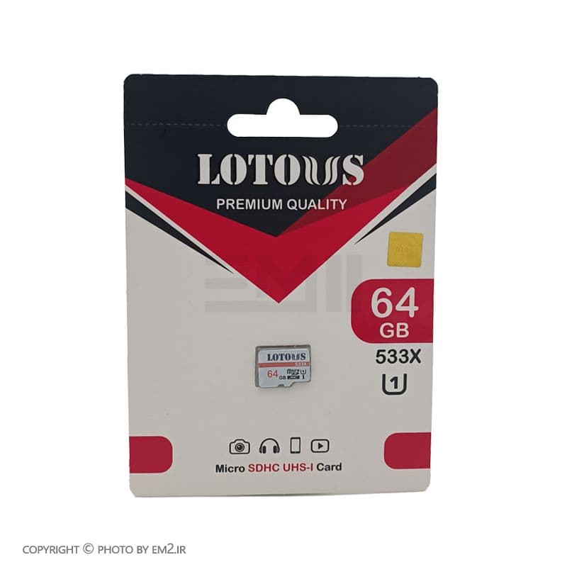 کارت حافظه LOTOUS ظرفیت 64GB 533X