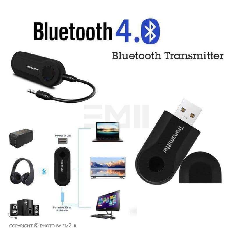 رابط AUX بلوتوث USB مدل BT400 — تصویر ۵