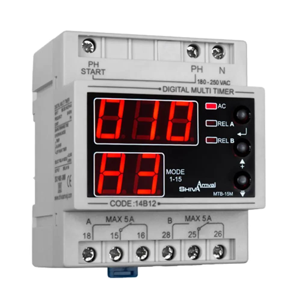 تایمر همه کاره مولتی تایمر مدل MTB-15M کد 14B12 برند شیوا امواج