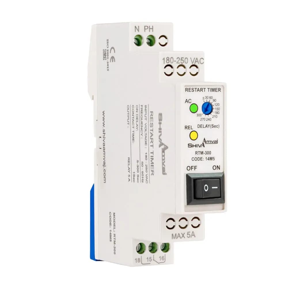 تایمر استارت مجدد سری M شیوا امواج مدل RTM-300 کد 14M5 برند شیوا امواج