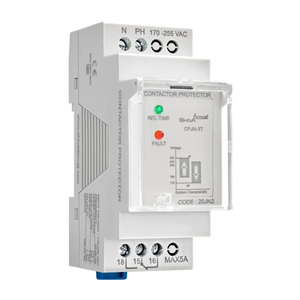 محافظ کنتاکتور کنترل فاز تک فاز سری N مدل CPJN-T1 کد 20JN2 برند شیوا امواج
