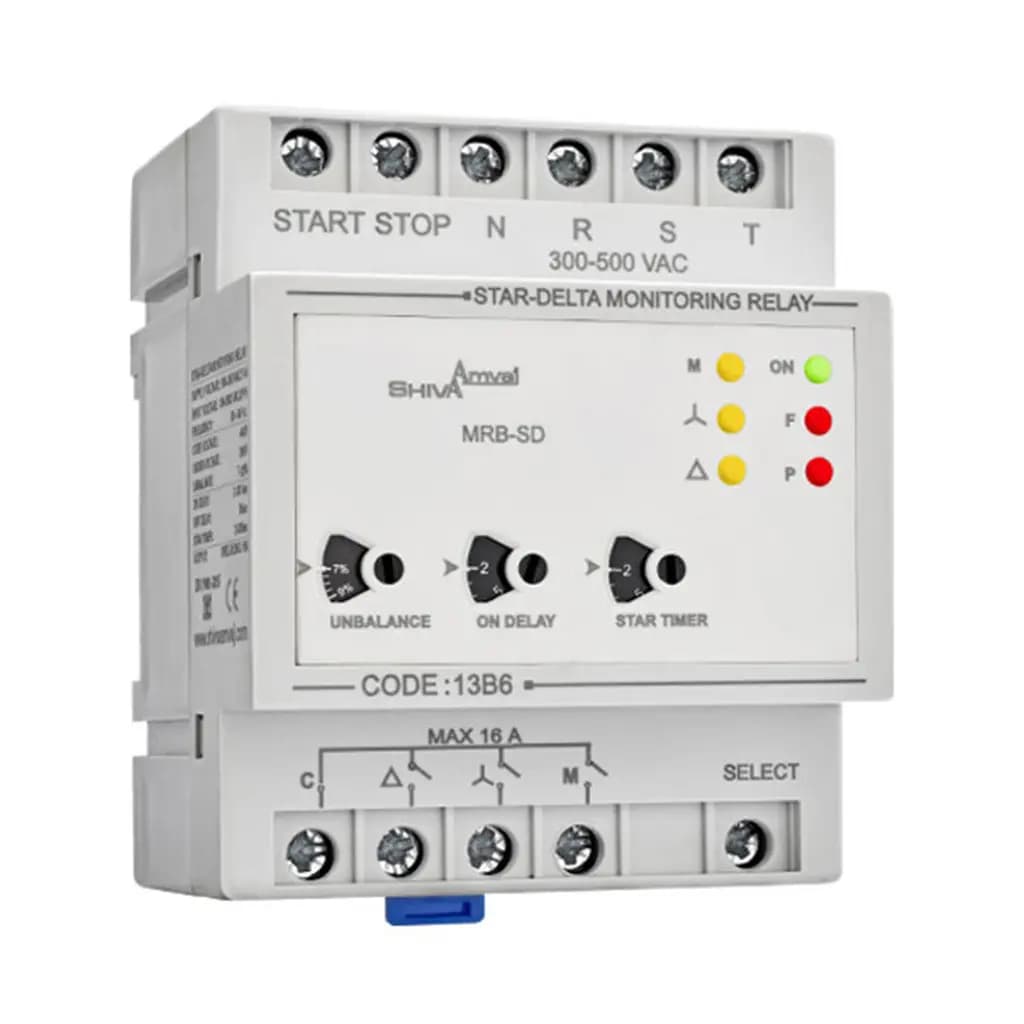 کنترل فاز ستاره مثلث مدل MRB-SD کد 13B6 برند شیوا امواج
