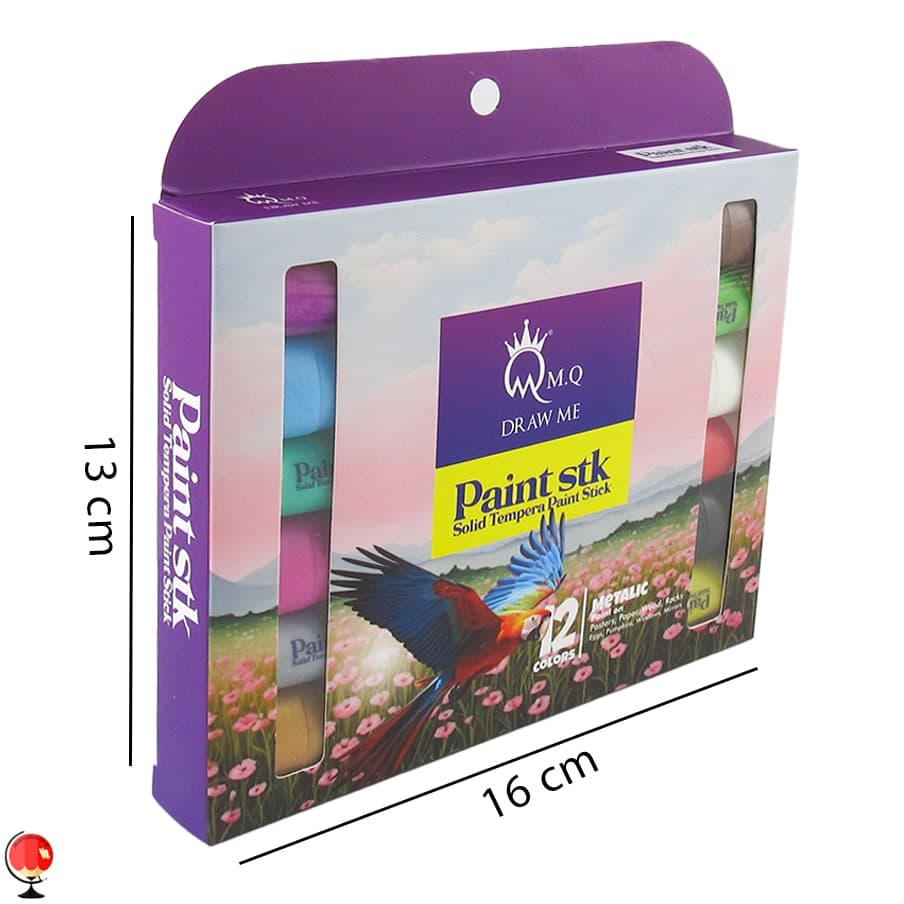 گواش 12 رنگ جامد متالیک ام کیو — تصویر ۶
