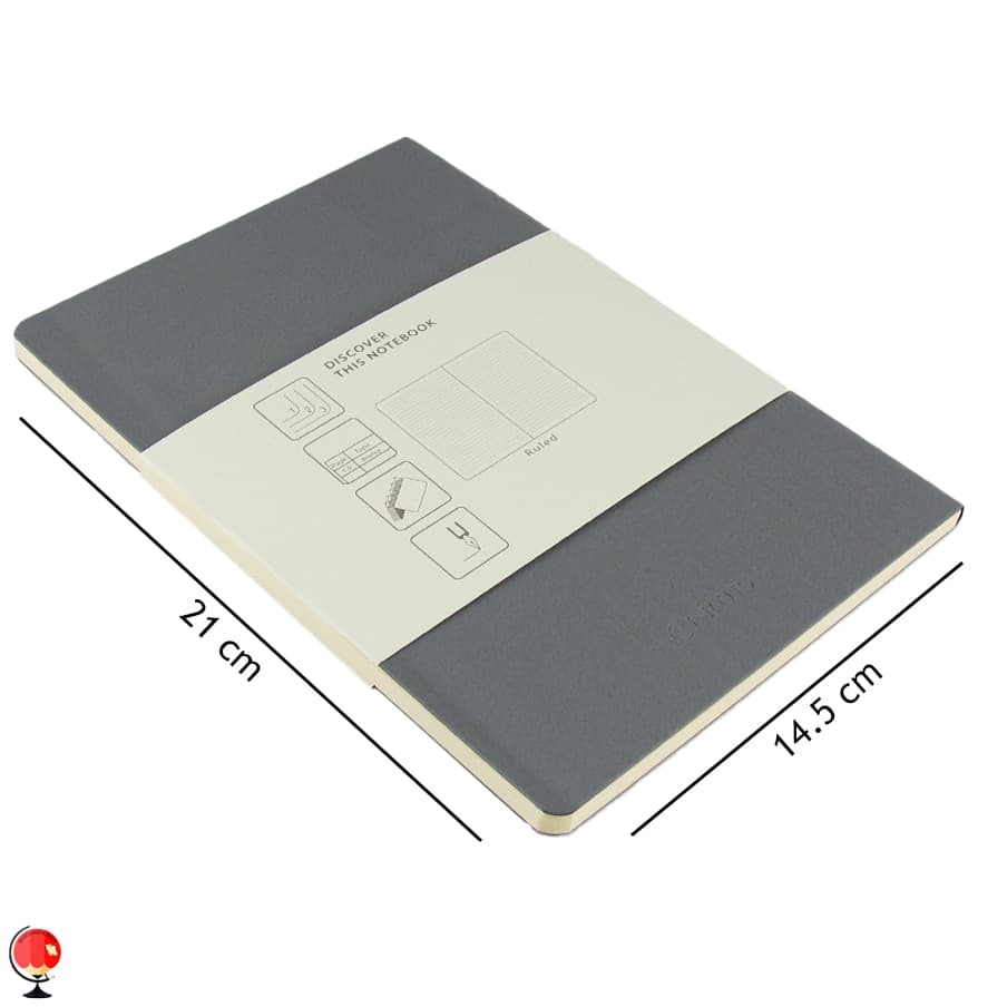 دفتر یوروپن مدل Soft Cover Medium Slim طوسی — تصویر ۴