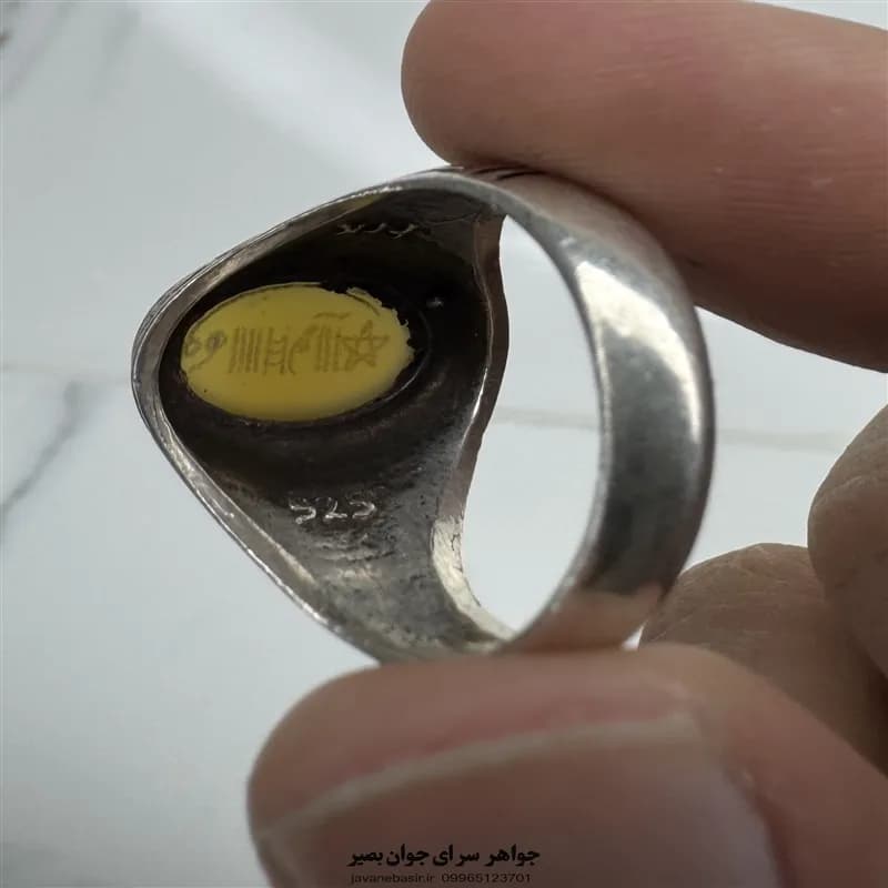 انگشتر شرف شمس با رکاب نقره ۹۲۵ — تصویر ۲