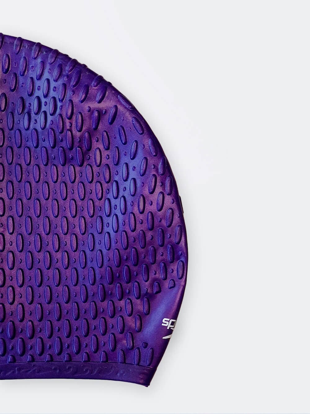 کلاه استخر شنا رنگ خاص بنفش سیلیکونی زنانه و مردانه اسپیدو ( Speedo ) طرح پفکی — تصویر ۳