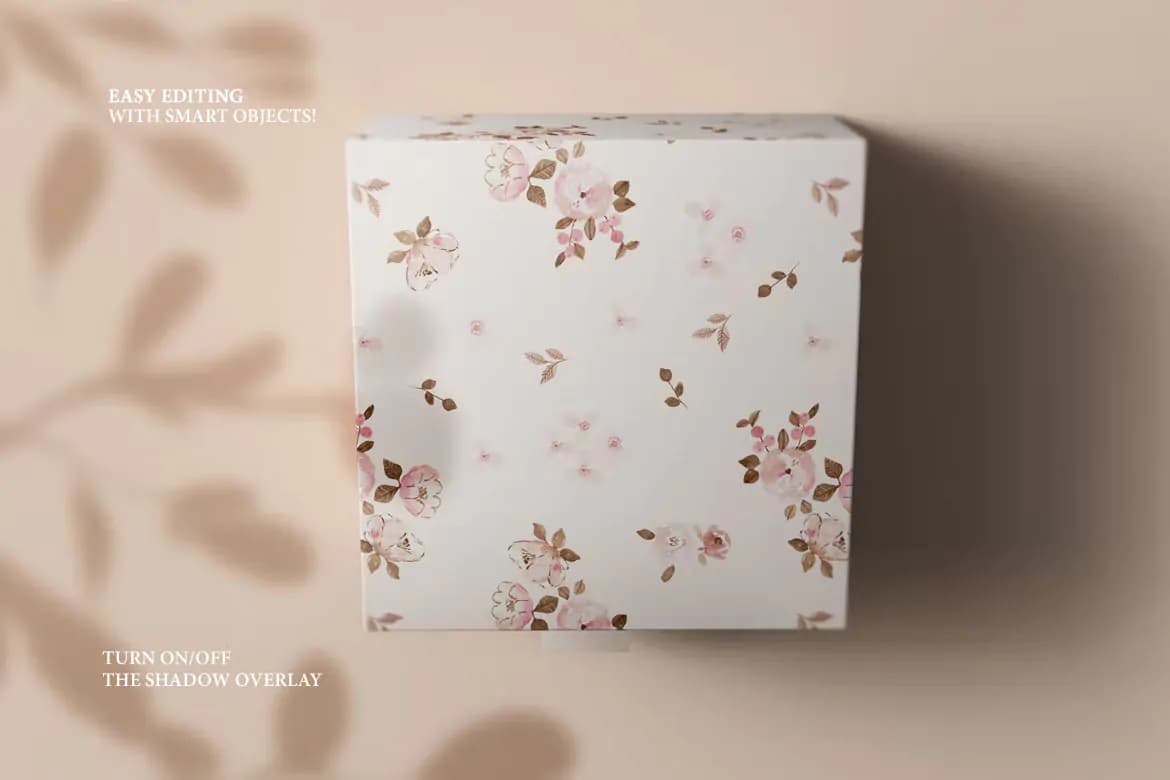 موکاپ جعبه کشویی مربعی — تصویر ۷