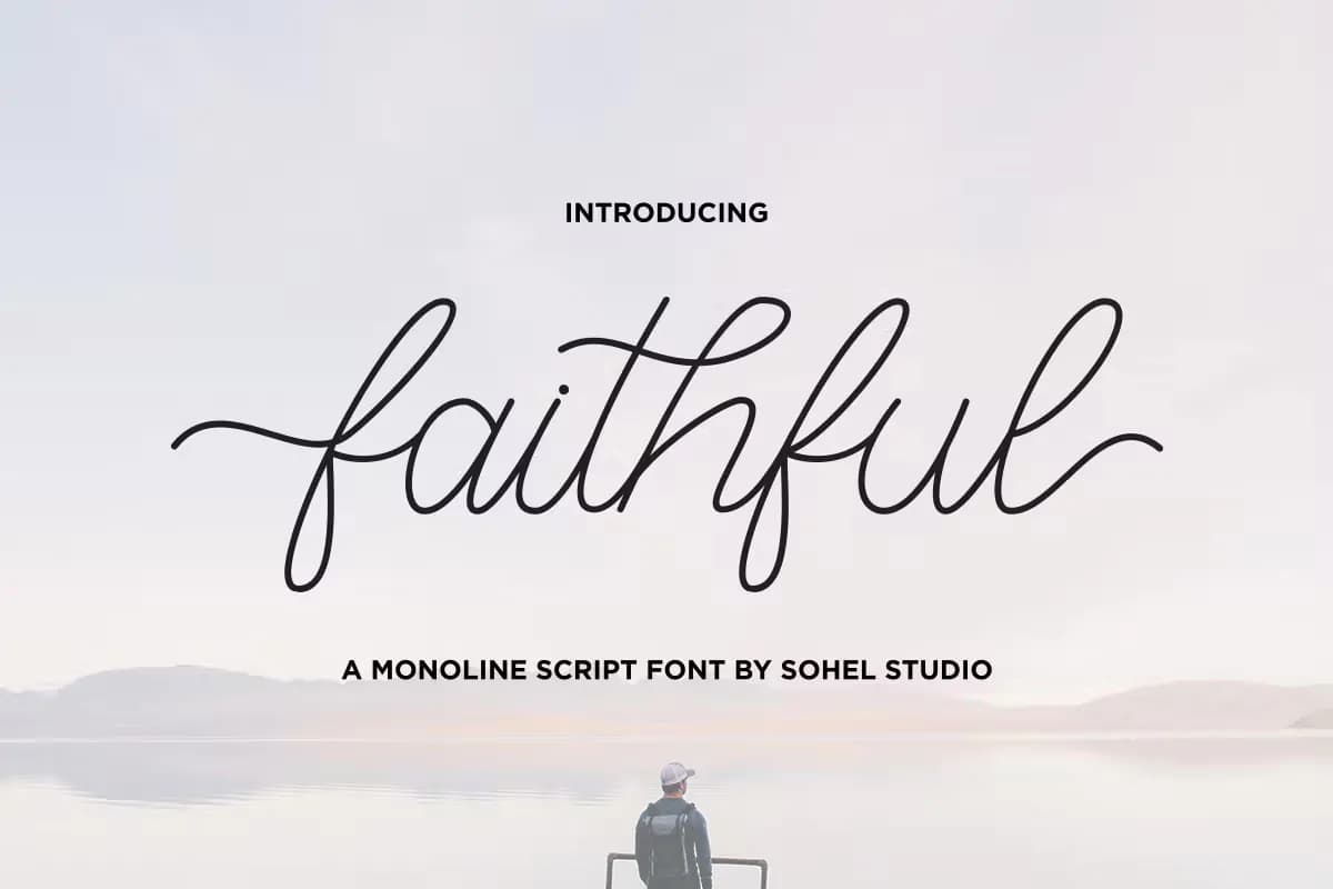 فونت سرهم نویسی باریک و نازک Faithful