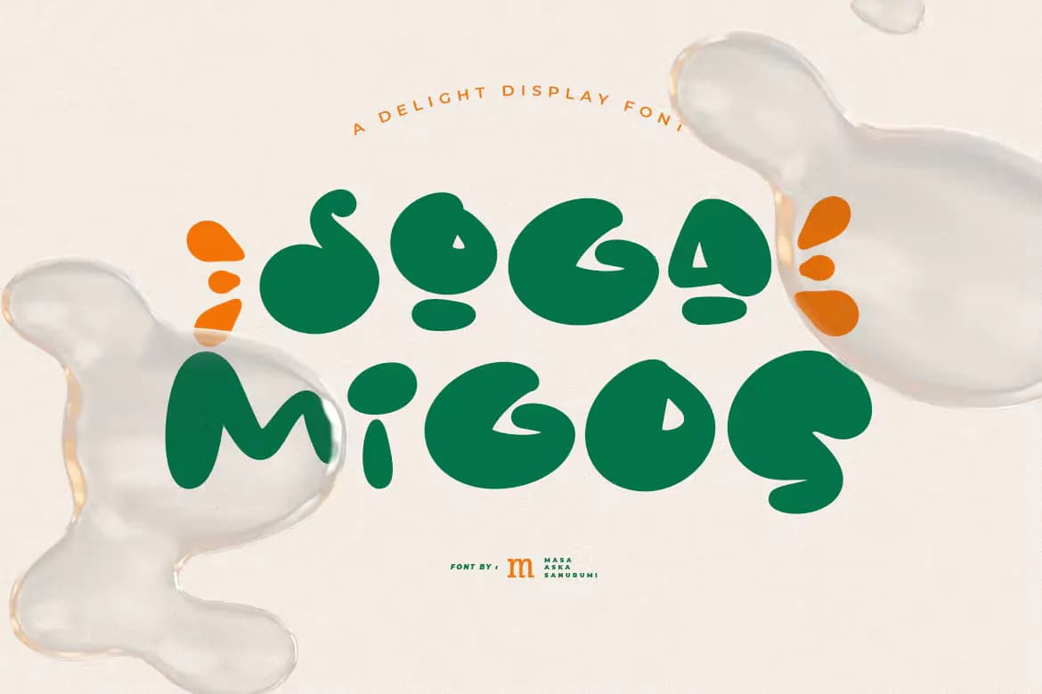 فونت خمیده و پفکی Soga Migos — تصویر ۵