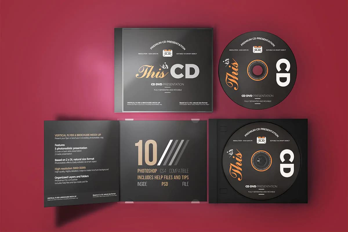 موکاپ کاور آلبوم CD/DVD — تصویر ۲