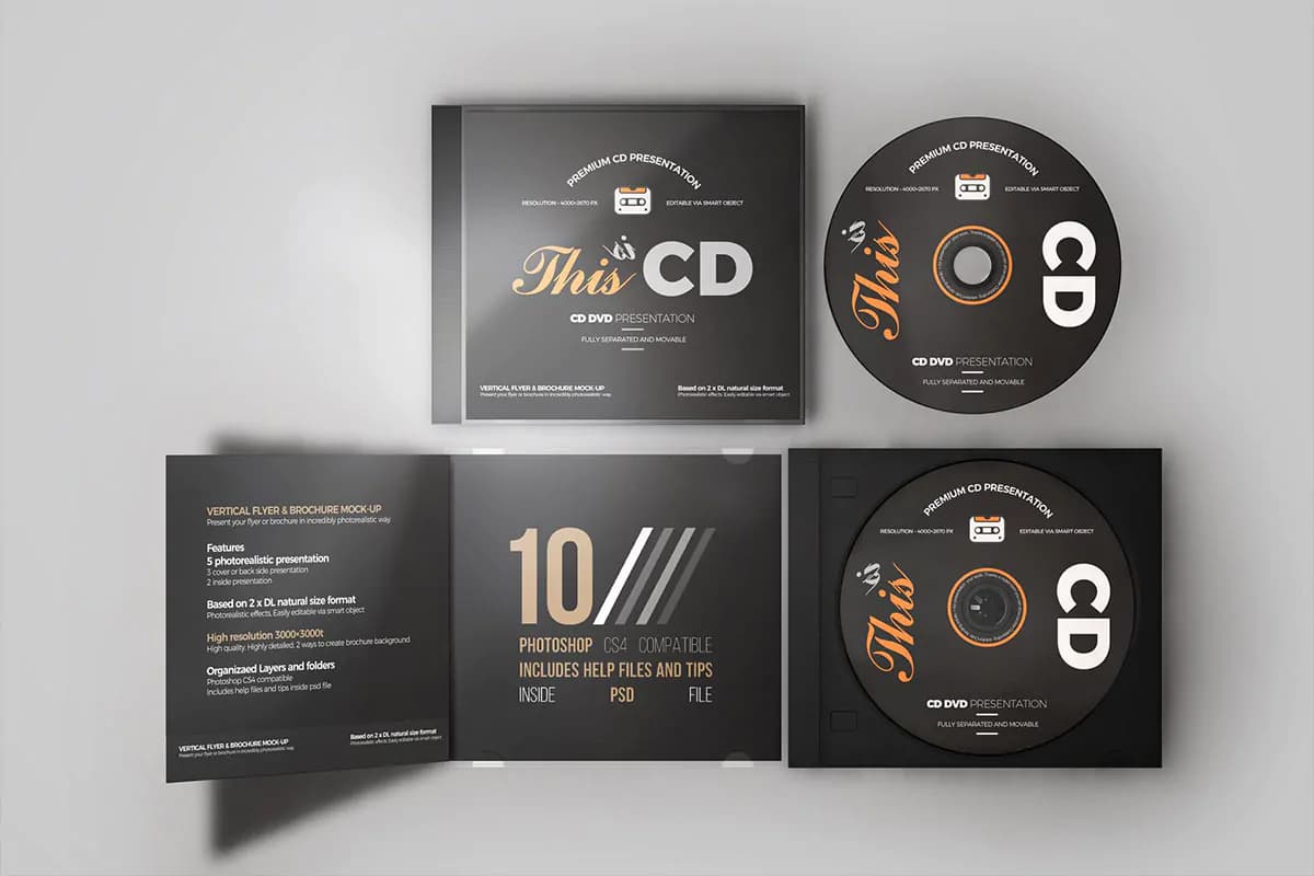 موکاپ کاور آلبوم CD/DVD — تصویر ۳