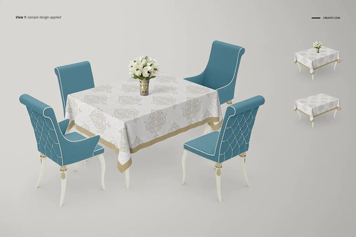 موکاپ رومیزی ناهارخوری — تصویر ۳