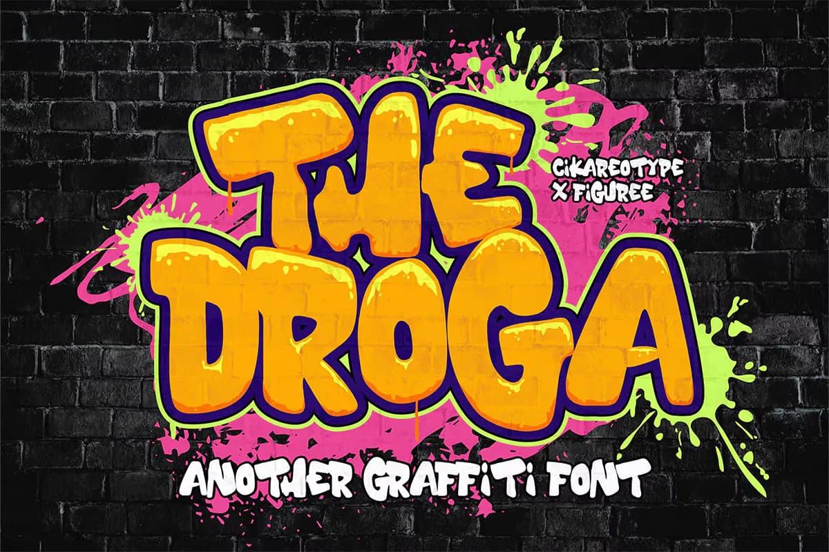 فونت دیوارنگاری The Droga