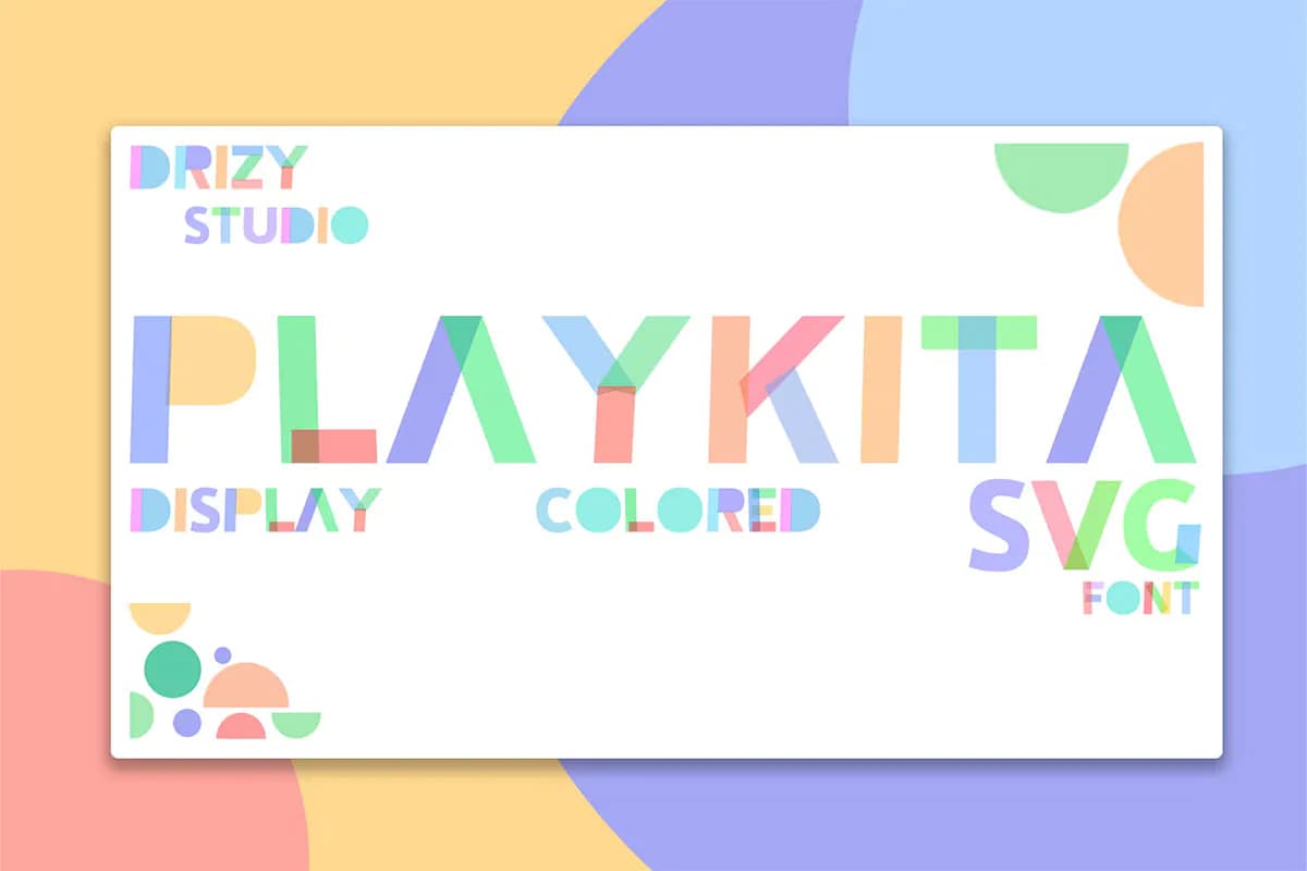فونت رنگی کودکانه Playkita