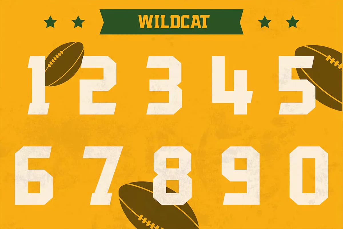 تایپ فیس ورزشی Wildcat — تصویر ۶
