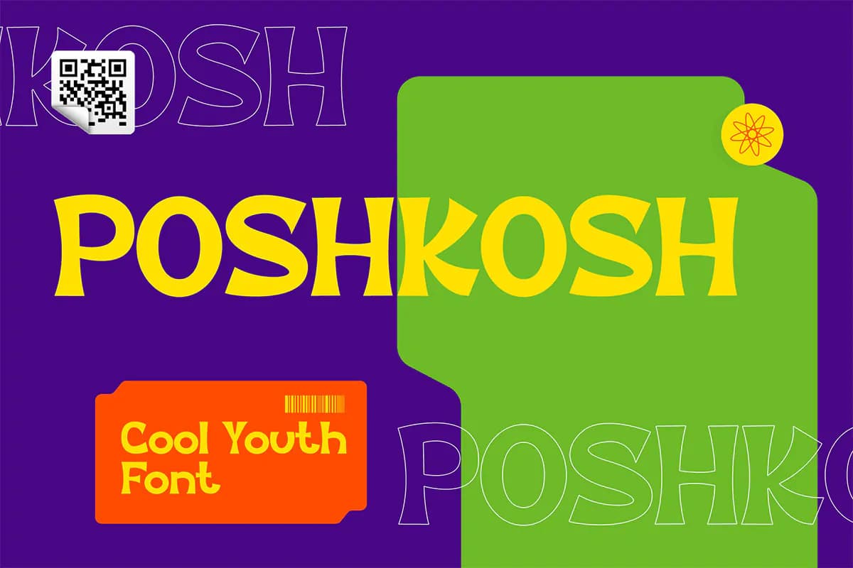 فونت نمایشی POSHKOSH