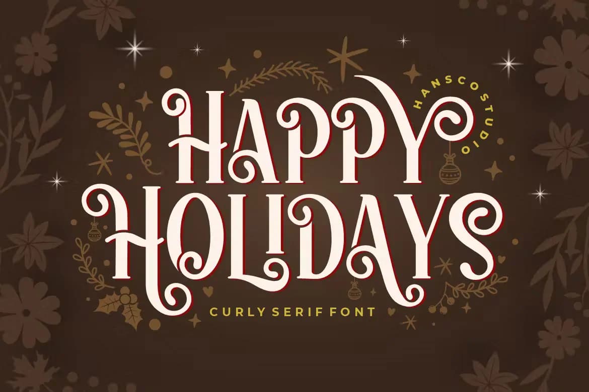 فونت کریسمس Happy Holidays — تصویر ۲